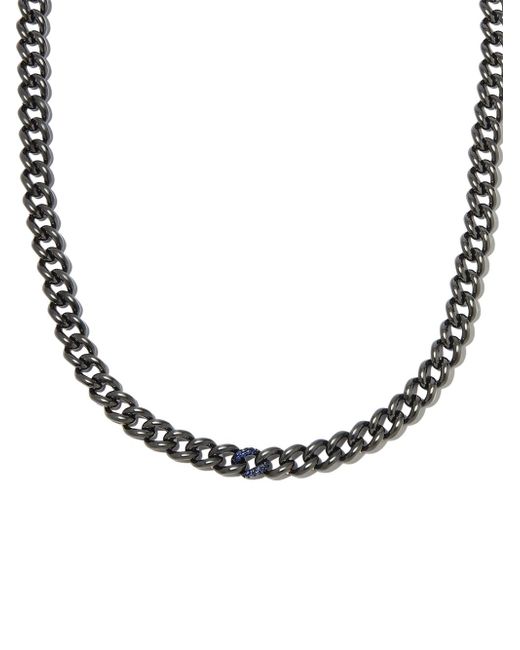 Shay 18kt curb-chain sapphire necklace