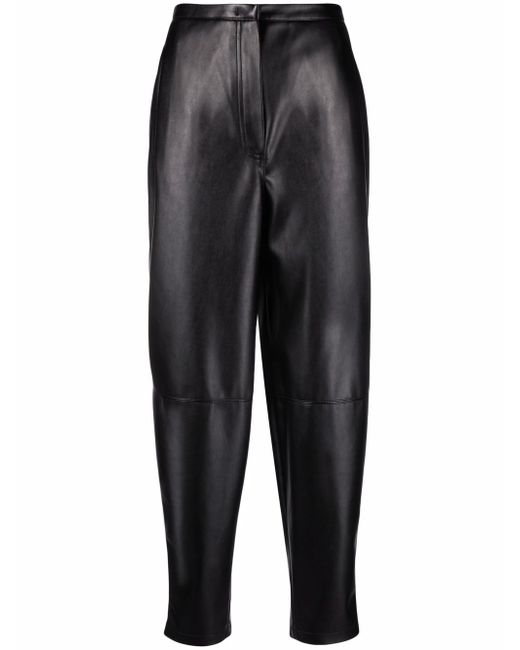 12 Storeez high-waisted polished-finish trousers