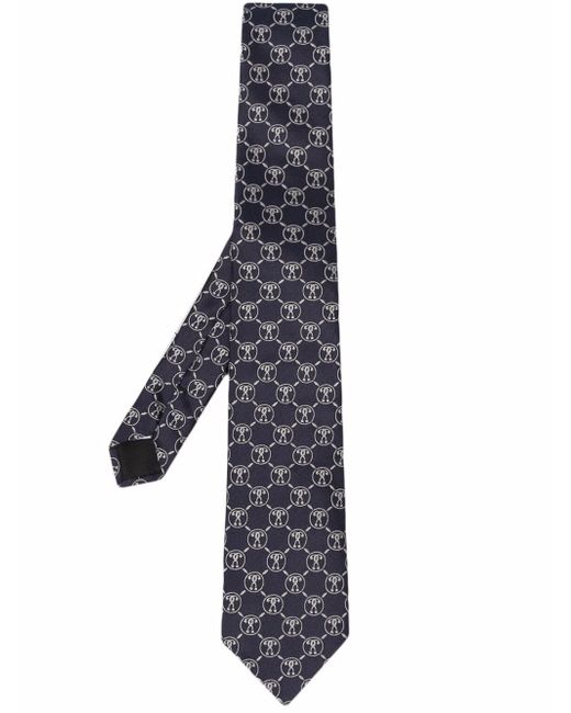 Moschino monogram-print silk tie