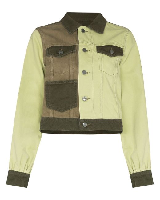 Ganni colour block denim jacket