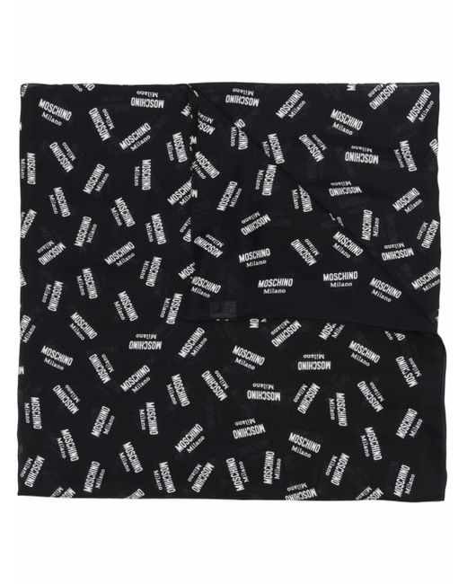 Moschino logo-print modal scarf