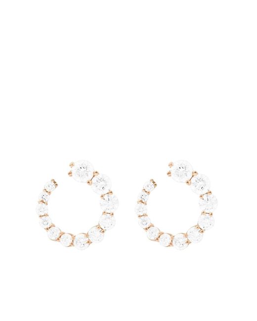 Melissa Kaye 18kt rose gold and diamond Aria earrings