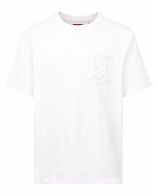 Supreme laser cut S logo pocket T-shirt