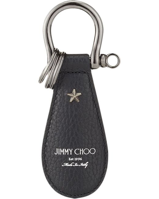 Jimmy Choo Warren logo-print keyring