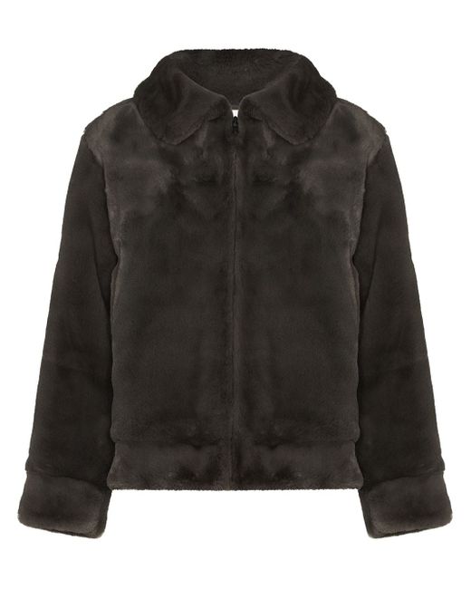 Wtaps faux-fur zip-up bomber jacket