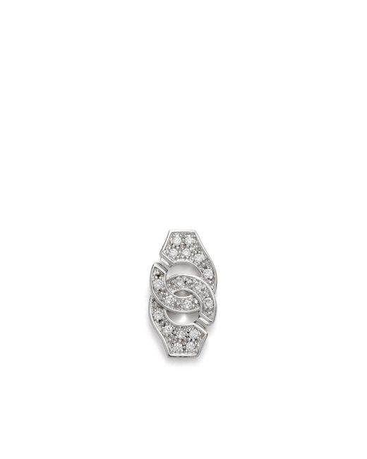 dihn van 18kt white gold Menottes R8 diamond earring