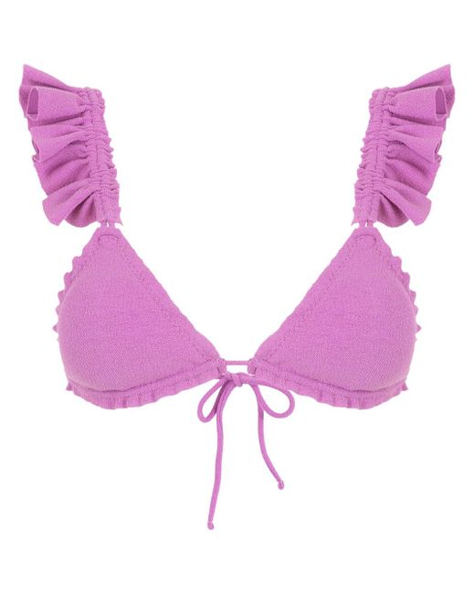 Clube Bossa Laven ruffle-embellished bikini top