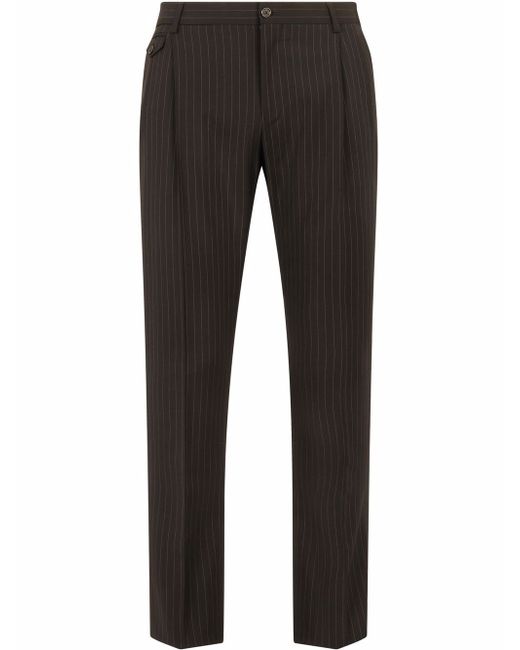 Dolce & Gabbana pinstripe tailored wool-blend trousers