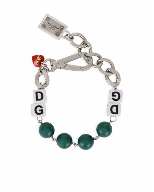 Dolce & Gabbana logo bead bracelet
