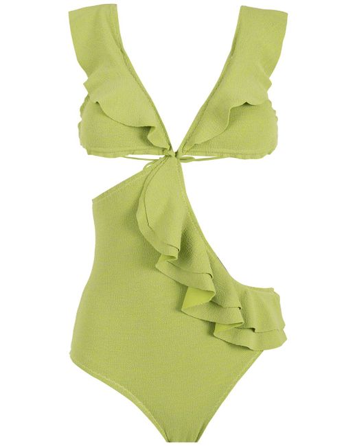 Clube Bossa ruffled cut-out swimsuit
