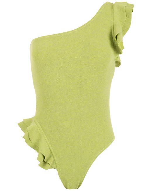 Clube Bossa ruffle-trimmed one-shoulder swimsuit