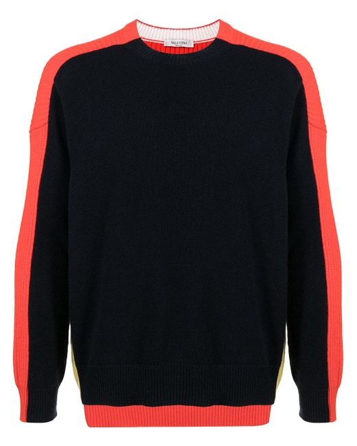 Valentino colour-block virgin wool jumper