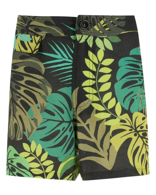 Amir Slama leaf print shorts
