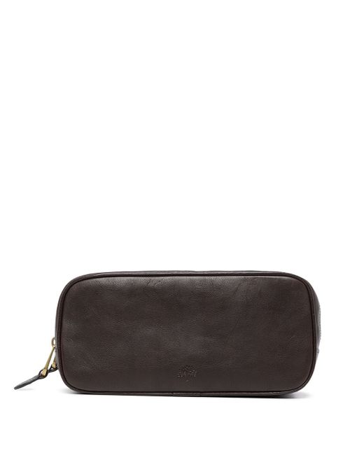Mulberry zip-up leather wash bag
