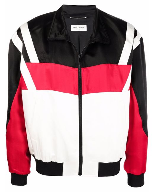 Saint Laurent colour-block bomber jacket