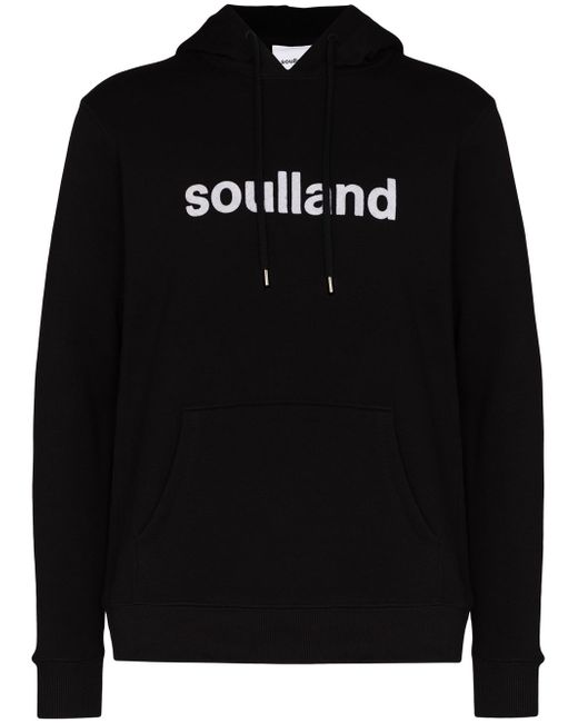 Soulland Goodie logo-print cotton hoodie