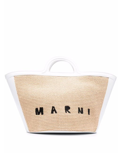 Marni logo-print tote bag