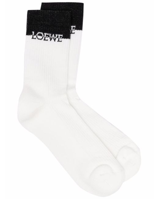 Loewe logo-print two-tone socks