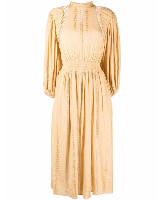 Isabel Marant Etoile long-sleeve gathered-detail dress