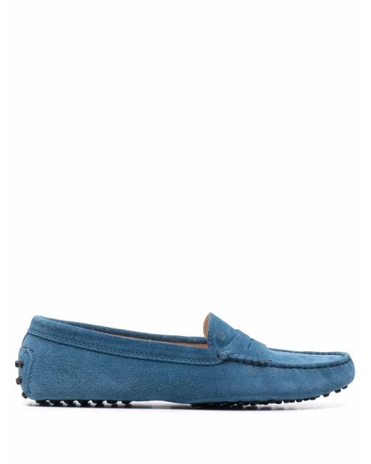 Tod's penny-slot suede loafers