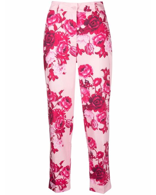 P.A.R.O.S.H. floral-print tailored trousers
