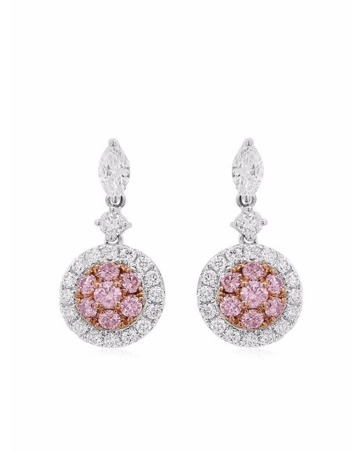 HYT Jewelry 18kt white gold Argyle pink diamond stud earrings
