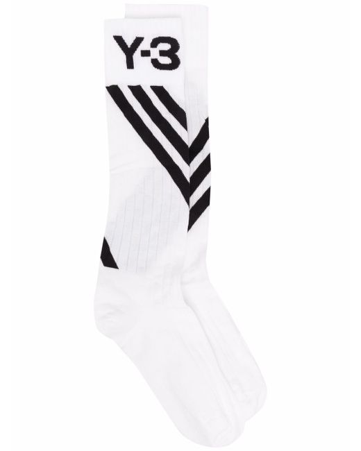 Y-3 intarsia-knit ankle socks