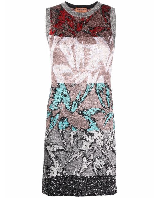 Missoni knitted sleeveless floral dress