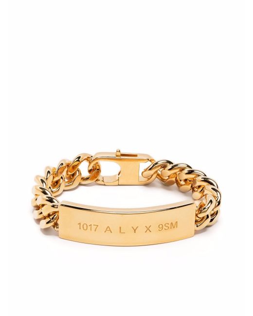 1017 Alyx 9Sm chainlink embossed-logo bracelet