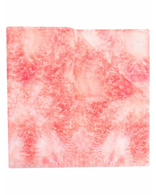 Alexander McQueen abstract-print two-tone scarf