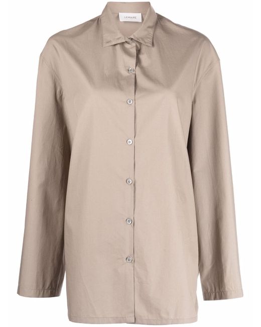 Lemaire oversize spread-collar shirt