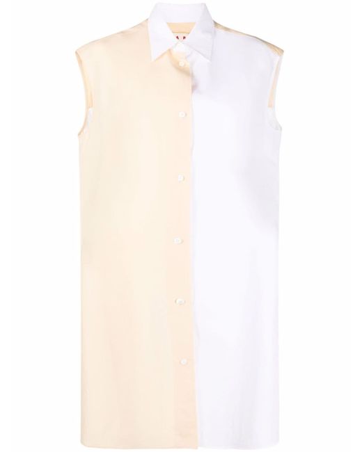 Marni two-tone sleeveless shirt
