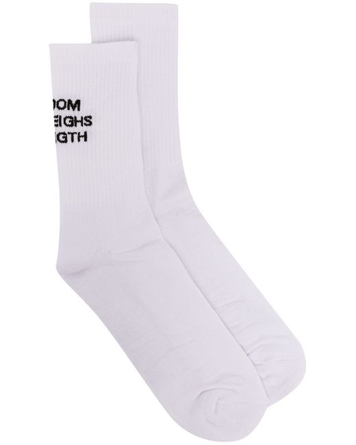 Daily Paper slogan-print socks
