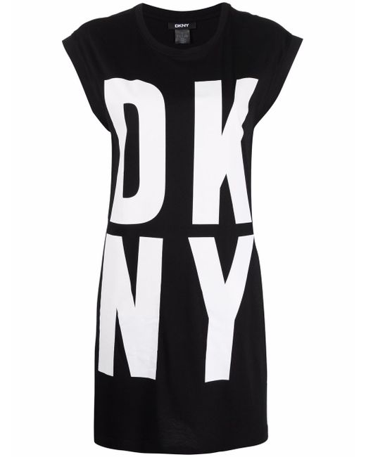 Dkny longline logo-print vest top
