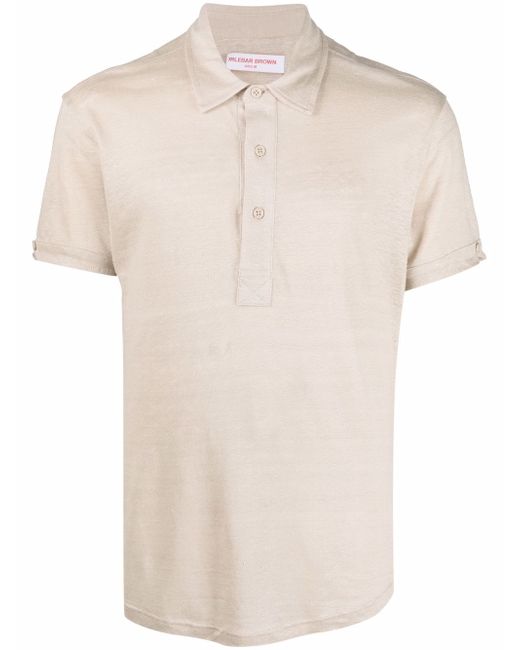 Orlebar Brown Tailored-fit linen polo shirt