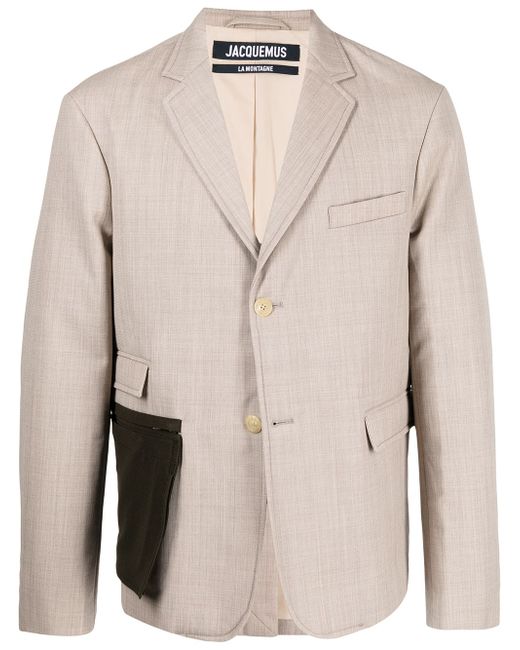 Jacquemus pouch-pocket single-breasted blazer