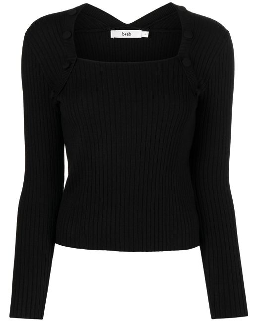 b+ab square-neck long-sleeve sweater