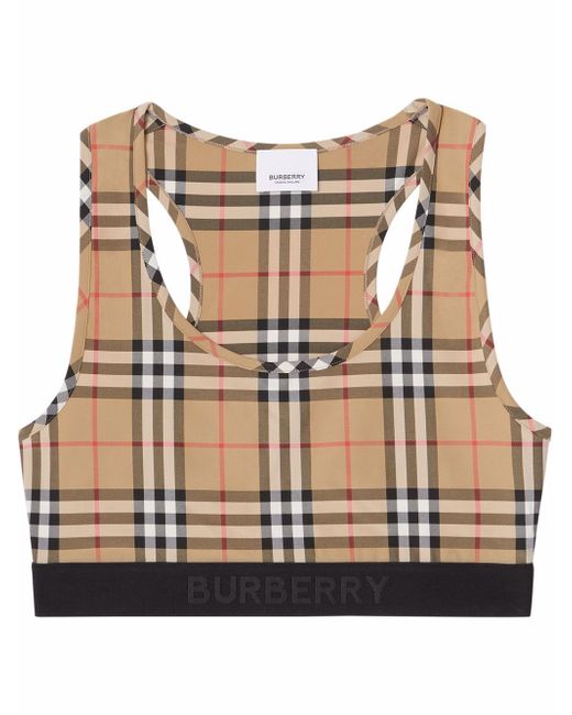 Burberry Vintage Check-print sports bra
