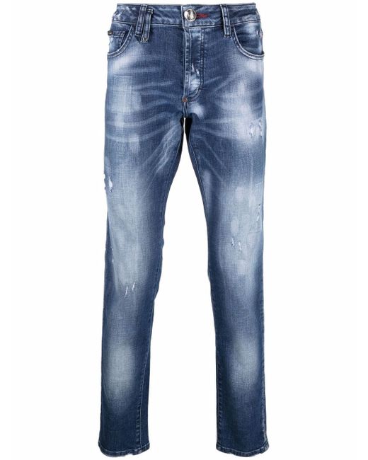 Philipp Plein Super Straight distressed denim jeans