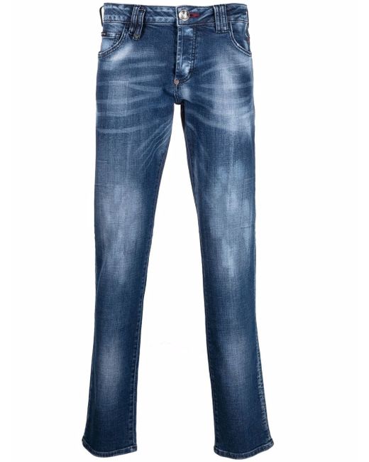 Philipp Plein Straight-Cut stonewashed jeans