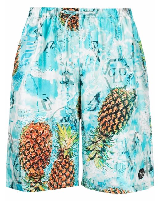 Philipp Plein pineapple print lounge shorts