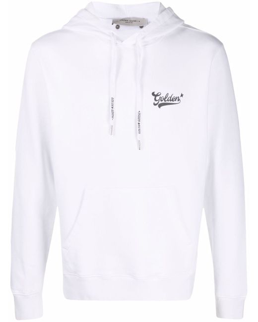 Golden Goose logo-print cotton hoodie