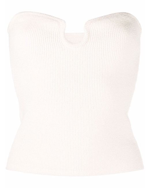 Nanushka strapless knitted top