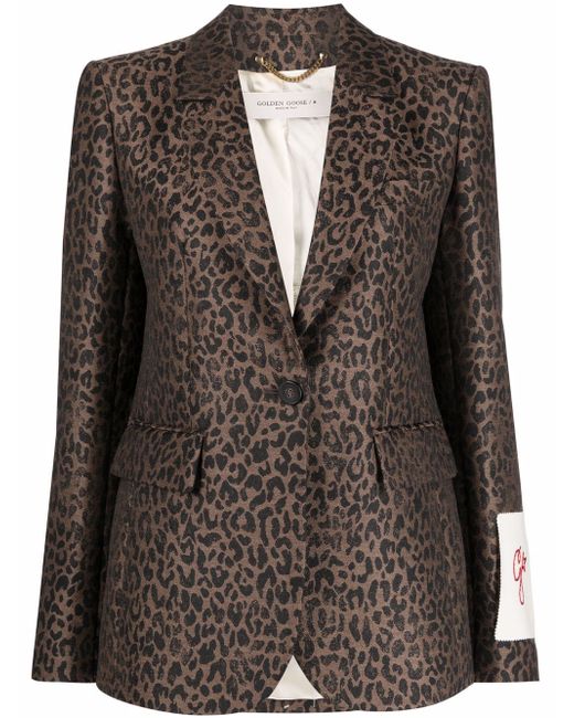 Golden Goose tailored leopard-print blazer