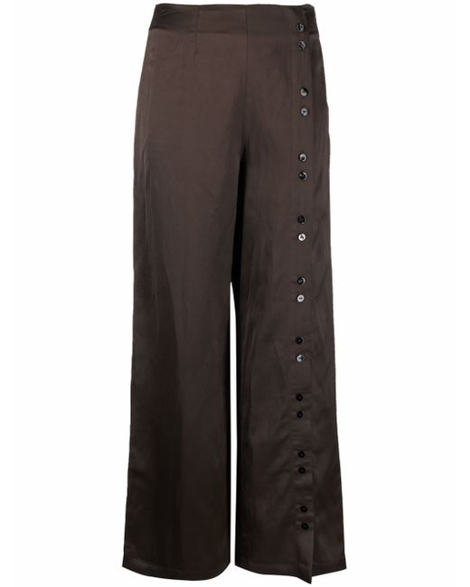 Aeron Crest button-cuff palazzo trousers