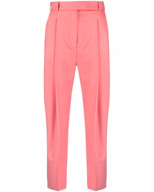 Alexander McQueen pleat detail tapered trousers