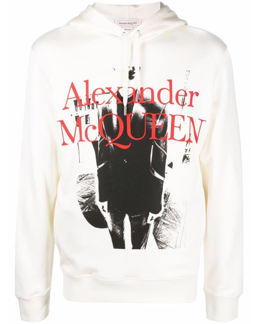 Alexander McQueen graphic-logo print hoodie