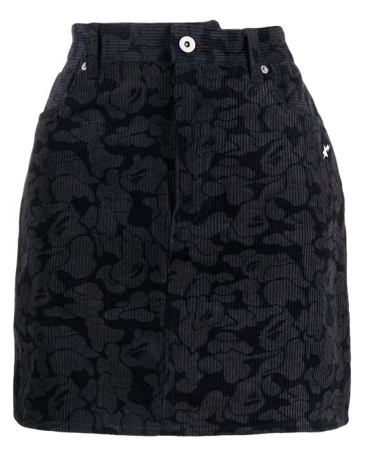 A Bathing Ape corduroy fitted miniskirt