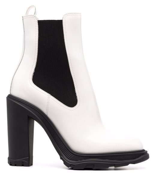 Alexander McQueen two-tone leather boots