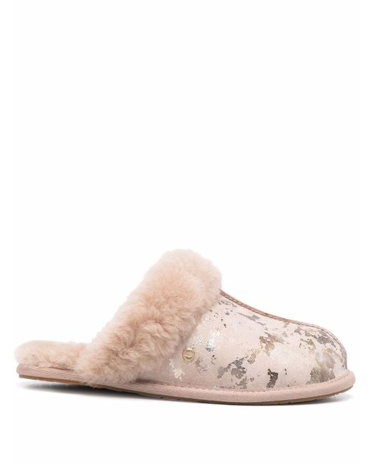 Ugg shearling-trim slip-on slippers